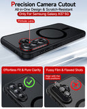 LeYi for Galaxy A37-5G Phone Case: Samsung A37 5G Case [Magnet Fit] with Screen Protector & Raised Camera Guard, Frosted Translucent Soft-Touch Skin & Full Body Protection Funda para A 37