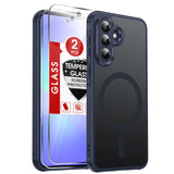 LeYi for Galaxy A37-5G Phone Case: Samsung A37 5G Case [Magnet Fit] with Screen Protector & Raised Camera Guard, Frosted Translucent Soft-Touch Skin & Full Body Protection Funda para A 37