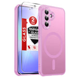 LeYi for Galaxy A37-5G Phone Case: Samsung A37 5G Case [Magnet Fit] with Screen Protector & Raised Camera Guard, Frosted Translucent Soft-Touch Skin & Full Body Protection Funda para A 37