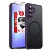 LeYi for Galaxy A37-5G Phone Case: Samsung A37 5G Case [Magnet Fit] with Screen Protector & Raised Camera Guard, Frosted Translucent Soft-Touch Skin & Full Body Protection Funda para A 37