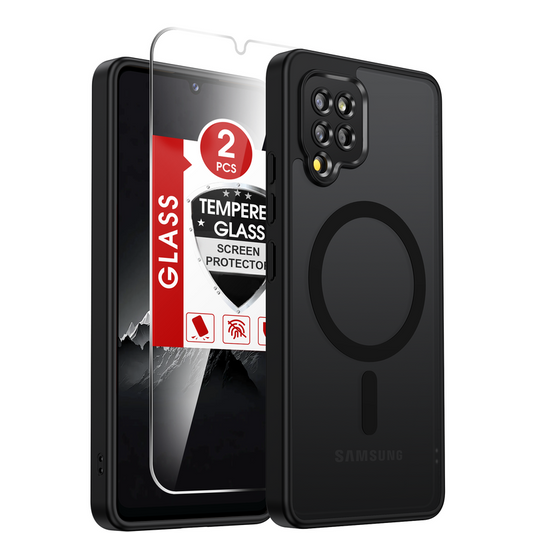 LeYi for Samsung Galaxy A42 5G Case: Galaxy A42 5G Phone Case [Magnet Fit] with [1 Packs] Screen Protector, Raised Camera Guard Slim Matte Translucent Smooth Soft-Touch Funda para A 42