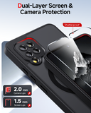 LeYi for Samsung Galaxy A42 5G Case: Galaxy A42 5G Phone Case [Magnet Fit] with [1 Packs] Screen Protector, Raised Camera Guard Slim Matte Translucent Smooth Soft-Touch Funda para A 42