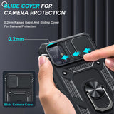 LeYi for Samsung Galaxy A51 Phone Case 4G: [Not Fit A51 5G] with Camera Cover + 2 Pack Screen Protector, Full Body Military-Grade with Stand