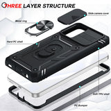 LeYi for Samsung A52 Phone Case: [2 Pack] Screen Protector, Slide Camera Cover & Full Body Military-Grade Protection with Kickstand