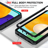 LeYi for Samsung A52 Phone Case: [2 Pack] Screen Protector, Slide Camera Cover & Full Body Military-Grade Protection with Kickstand