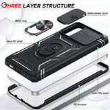 LeYi for Samsung Galaxy A53-5G Phone Case: (2 Packs) Tempered Glass Screen Protector, Slide Camera Cover & Full Body Military-Grade Protection with Kickstand