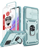 LeYi for Samsung Galaxy A53-5G Phone Case: Samsung A53 5G Case with Screen Protector X 2, Slide Camera Cover with Magnetic Stand, Heavy Duty Shockproof para A 53 Case for Women Girl