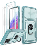LeYi for Samsung Galaxy A53-5G Phone Case: Samsung A53 5G Case with Screen Protector X 2, Slide Camera Cover with Magnetic Stand, Heavy Duty Shockproof para A 53 Case for Women Girl