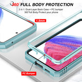LeYi for Samsung Galaxy A53-5G Phone Case: Samsung A53 5G Case with Screen Protector X 2, Slide Camera Cover with Magnetic Stand, Heavy Duty Shockproof para A 53 Case for Women Girl