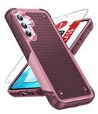 LeYi for Galaxy A54-5G Phone Case, with Screen Protector for Women, Dual Layer Protective Hard PC Back & Soft Bumper Resilient Shock Absorb Case for Samsung A54 Case