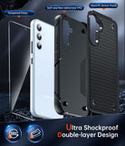 LeYi for Galaxy A54-5G Phone Case, with Screen Protector for Women, Dual Layer Protective Hard PC Back & Soft Bumper Resilient Shock Absorb Case for Samsung A54 Case