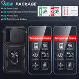 LeYi for Samsung Galaxy A54-5G Phone Case: (2 Packs) Tempered Glass Screen Protector, Slide Camera Cover & Full Body Military-Grade Protection with Kickstand