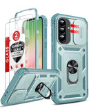 LeYi for Samsung Galaxy A56-5G Phone Case: Samsung A56 5G Case with Screen Protector X 2, Slide Camera Cover with Magnetic Stand, Heavy Duty Shockproof para A 56 Case for Women Girl