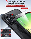 LeYi for Samsung A57 Case: A57 Phone Case [Magnet Fit] with Screen Protector & Raised Camera Guard, Frosted Translucent Soft-Touch Skin & Full Body Protection for Samsung Galaxy A57 5G Case