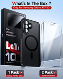 LeYi for Samsung A57 Case: A57 Phone Case [Magnet Fit] with Screen Protector & Raised Camera Guard, Frosted Translucent Soft-Touch Skin & Full Body Protection for Samsung Galaxy A57 5G Case