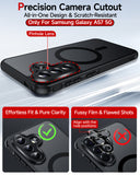 LeYi for Samsung A57 Case: A57 Phone Case [Magnet Fit] with Screen Protector & Raised Camera Guard, Frosted Translucent Soft-Touch Skin & Full Body Protection for Samsung Galaxy A57 5G Case