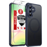 LeYi for Samsung A57 Case: A57 Phone Case [Magnet Fit] with Screen Protector & Raised Camera Guard, Frosted Translucent Soft-Touch Skin & Full Body Protection for Samsung Galaxy A57 5G Case