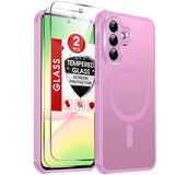 LeYi for Samsung A57 Case: A57 Phone Case [Magnet Fit] with Screen Protector & Raised Camera Guard, Frosted Translucent Soft-Touch Skin & Full Body Protection for Samsung Galaxy A57 5G Case