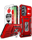 LeYi for Samsung Galaxy A57 5G Phone Case, with Camera Lens Cover Slider, Ring Stand Holder Military Grade Protective Shockproof Armour Cover for Samsung A57