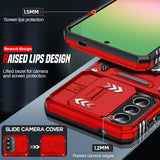 LeYi for Samsung Galaxy A57 5G Phone Case, with Camera Lens Cover Slider, Ring Stand Holder Military Grade Protective Shockproof Armour Cover for Samsung A57