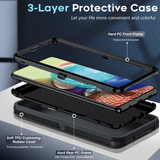 LeYi for Samsung-Galaxy-A71-5G Case with Screen Protector X1, Samsung Galaxy A71 5G Case 3 in 1 Rugged Shockproof Android Cover Funda A71 5G