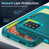 LeYi for Samsung-Galaxy-A71-5G Case with Screen Protector X1, Samsung Galaxy A71 5G Case 3 in 1 Rugged Shockproof Android Cover Funda A71 5G