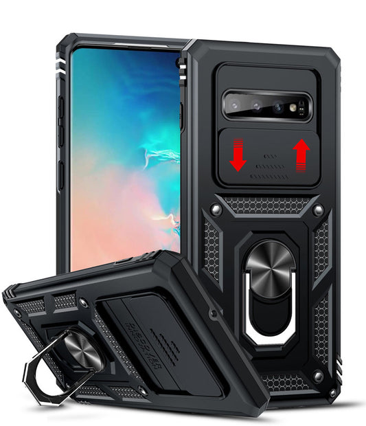 LeYi for Samsung Galaxy S10 Plus-5G Case: with Slide Camera Cover, [Military-Grade] Cellphone Case Cover with Magnetic Ring Kickstand for Samsung Galaxy S10 Plus 5G