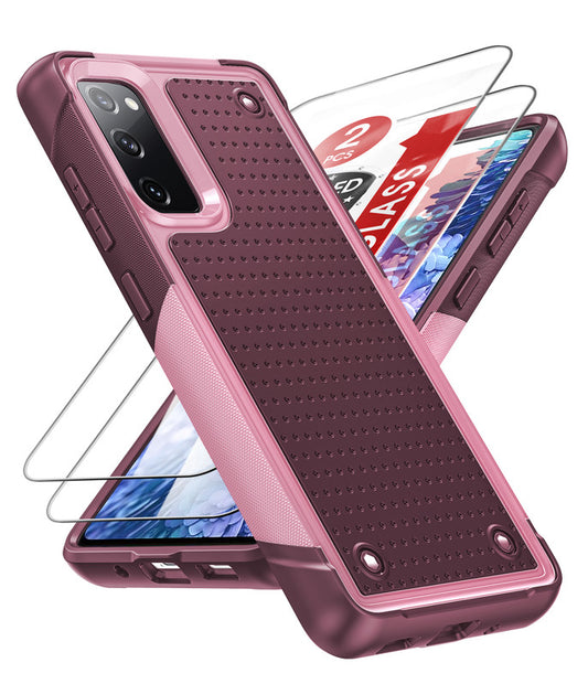 LeYi for Galaxy S20-FE-5G Phone Case, with Screen Protector for Women, Dual Layer Protective Hard PC Back & Soft Bumper Resilient Shock Absorb Case for Samsung S20 FE Case