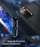 LeYi for Galaxy S20-FE-5G Phone Case, with Screen Protector for Women, Dual Layer Protective Hard PC Back & Soft Bumper Resilient Shock Absorb Case for Samsung S20 FE Case