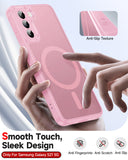 LeYi for S21 Phone case: Samsung S21 Case [MagSafe Fit] & Camera Bump Protection, Slim Frosted Translucent Soft-Touch para Samsung Galaxy S21 Case, Black