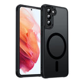 LeYi for S21 Phone case: Samsung S21 Case [MagSafe Fit] & Camera Bump Protection, Slim Frosted Translucent Soft-Touch para Samsung Galaxy S21 Case, Black
