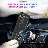 LeYi for Samsung Galaxy S21 FE Case with Glass Screen Protector Replacement, Military-Grade Shockproof Magnetic Ring Stand Cell Android Case Cover