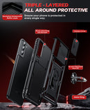 LeYi for Samsung S21 Plus Case: with Slide Camera Cover and Screen Protector, [Military-Grade] Cellphone Case Cover with Magnetic Ring Kickstand for Samsung S21 Plus