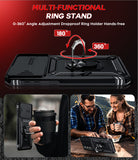 LeYi for Samsung S21 Plus Case: with Slide Camera Cover and Screen Protector, [Military-Grade] Cellphone Case Cover with Magnetic Ring Kickstand for Samsung S21 Plus
