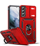 LeYi for Samsung S21 Plus Case: with Slide Camera Cover and Screen Protector, [Military-Grade] Cellphone Case Cover with Magnetic Ring Kickstand for Samsung S21 Plus