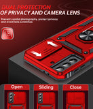 LeYi for Samsung S21 Plus Case: with Slide Camera Cover and Screen Protector, [Military-Grade] Cellphone Case Cover with Magnetic Ring Kickstand for Samsung S21 Plus