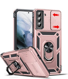 LeYi for Samsung S21 Plus Case: with Slide Camera Cover and Screen Protector, [Military-Grade] Cellphone Case Cover with Magnetic Ring Kickstand for Samsung S21 Plus
