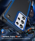 LeYi for Samsung Galaxy S21 Ultra Case Dual Layer Protective Hard PC Back & Soft Bumper Resilient Shock Absorb Case for Samsung S21 Ultra 5G