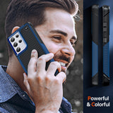 LeYi for Samsung Galaxy S21 Ultra Case Dual Layer Protective Hard PC Back & Soft Bumper Resilient Shock Absorb Case for Samsung S21 Ultra 5G