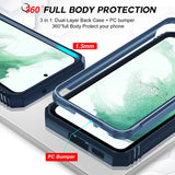 LeYi for Samsung Galaxy S23-5G Phone Case: Samsung S23 5G Case with Screen Protector X 2, Slide Camera Cover with Magnetic Stand, Heavy Duty Shockproof para S 23 Case for Women Girl