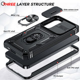 LeYi for Galaxy S24-FE Case: with Screen Protector X 2 Tempered Glass & Magnetic Stand, Dual Layer Protective