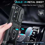 LeYi for Galaxy S24-FE Case: with Screen Protector X 2 Tempered Glass & Magnetic Stand, Dual Layer Protective