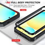 LeYi for Galaxy S24-FE Case: with Screen Protector X 2 Tempered Glass & Magnetic Stand, Dual Layer Protective