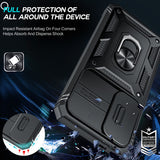 LeYi for Galaxy S24-FE Case: with Screen Protector X 2 Tempered Glass & Magnetic Stand, Dual Layer Protective