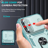 LeYi for Samsung Galaxy S24 FE-5G Phone Case: Samsung S24 FE 5G Case with Screen Protector X 2, Slide Camera Cover with Magnetic Stand, Heavy Duty Shockproof para S 24 FE Case for Women Girl
