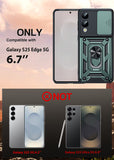 LeYi for Samsung Galaxy S25 Edge Case:Samsung Galaxy S25 Edge Case with Tempered Glass Screen Protector, [Military-Grade] Shockproof Kickstand Funda para