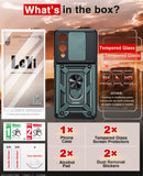 LeYi for Samsung Galaxy S25 Edge Case:Samsung Galaxy S25 Edge Case with Tempered Glass Screen Protector, [Military-Grade] Shockproof Kickstand Funda para