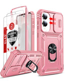 LeYi for Samsung Galaxy S25-Edge Case: [2 Packs] Screen Protector, Slide Camera Cover, Military-Grade Heavy Duty Protection