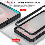 LeYi for Samsung Galaxy S25-Edge Case: [2 Packs] Screen Protector, Slide Camera Cover, Military-Grade Heavy Duty Protection