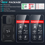 LeYi for Samsung Galaxy S25-Edge Case: [2 Packs] Screen Protector, Slide Camera Cover, Military-Grade Heavy Duty Protection